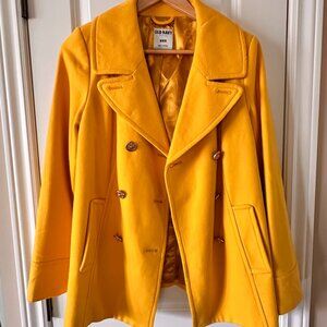 Old Navy Vibrant Yellow Women Spring/Fall Double Breasted Blazer Jacket - Medium